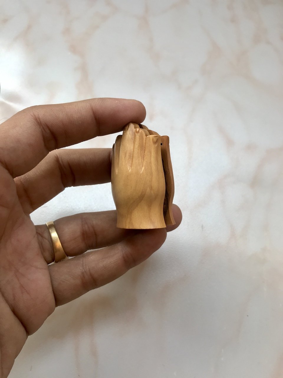 Pure Sandalwood Opening Namaste Or Palm Ganesha Laxmi - Arts99 - Online Art Gallery
