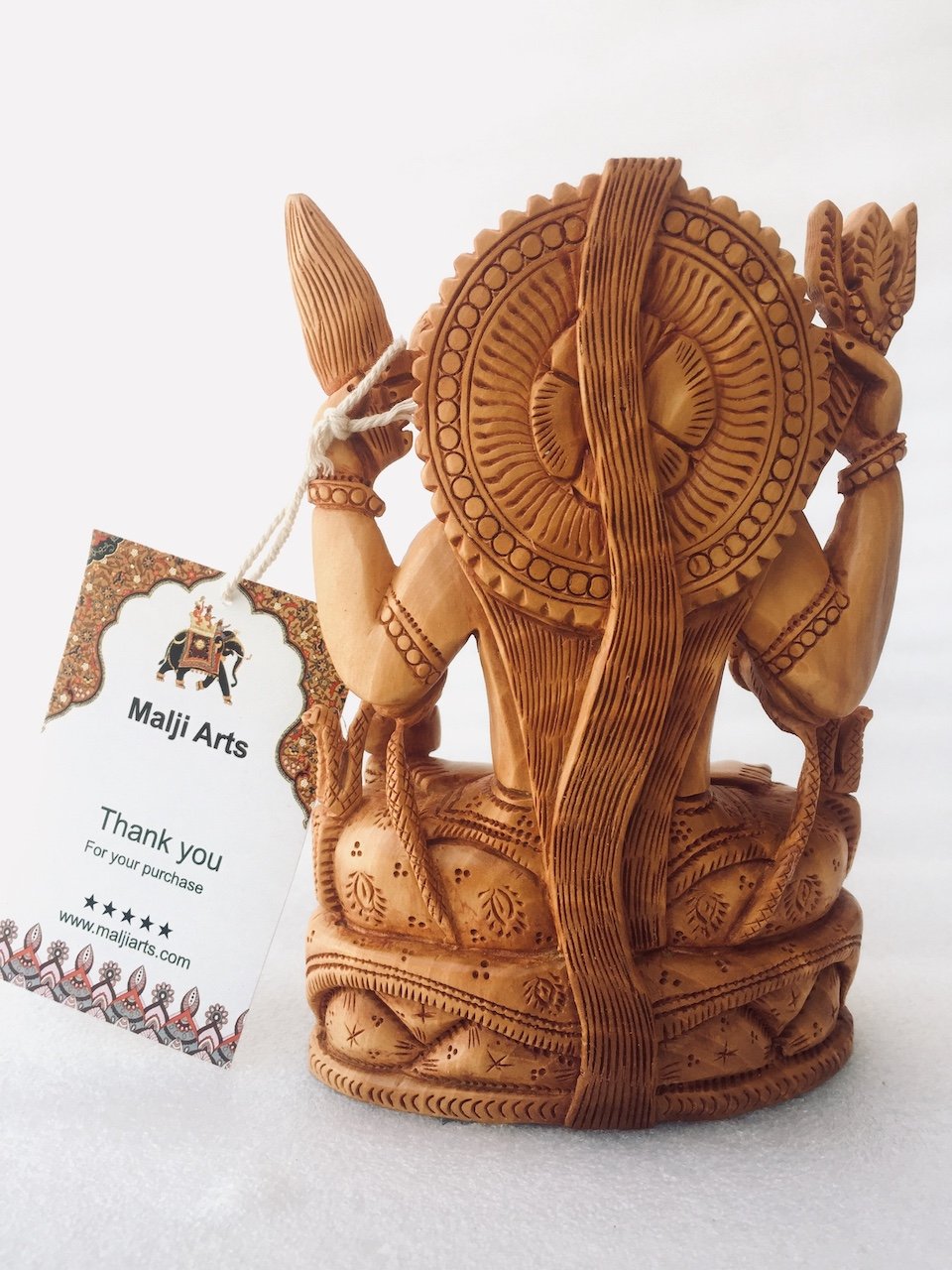 Wooden Hand Carved Shiva Statue - Malji Arts
