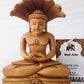 Wooden Hand Carved Lord Parasnath Statue - Malji Arts