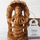 Wooden Hand Carved Fine Patanjali Statue - Malji Arts