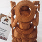 Wooden Hand Carved Saraswati Statue - Malji Arts
