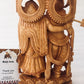 Wooden Hand carved Radha Krishna Statue - Malji Arts