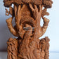 Sandalwood Hand Carved GANESH Under Tree Statue - Malji Arts