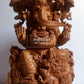 Sandalwood Hand Carved GANESH Under Tree Statue - Malji Arts