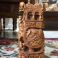 Sandalwood Antique Fine Carved Royal Elephant Ambari - Malji Arts