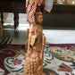 Sandalwood Standing Buddha Statue Under Tree - Malji Arts