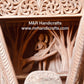 Sandalwood Carved Lord Mahaveera Jainism Jharokha with 14 Opening Lids - Malji Arts
