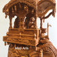 Big Size Wooden Fine Carved Ambabari Royal Safari - Malji Arts