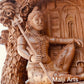 Sandalwood Shiva Resting Statue Under Tree - Malji Arts