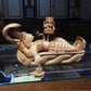 Wooden Sleeping Lord Vishnu Fine Carved Statue - Malji Arts