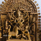 Large Sandalwood "Shrine of Goddess Durga" Mahishasuramardini - Malji Arts