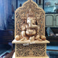 Wooden Fine Carved Ganesha with Jali Work - Malji Arts
