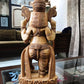 Wooden Ganesha Standing Fine Detailed Carved Statue - Malji Arts