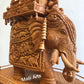 Big Size Wooden Fine Carved Ambabari Royal Safari - Malji Arts
