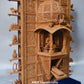 Sandalwood Carved Lord Mahaveera Jainism Jharokha with 14 Opening Lids - Malji Arts
