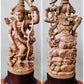 Sandalwood Lord Rama with Hanuman Quality Carving Statue - Malji Arts