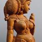 Wooden Royal Antique Standing Indian Lady Statue - Malji Arts