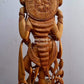 Wooden Beautifully Hand Carved Laxmi Ji Standing Statue - Malji Arts