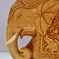 Wooden Very Fine Carved Elephant with Body Carving - Malji Arts