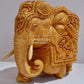 Wooden Very Fine Carved Elephant with Body Carving - Malji Arts