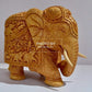 Wooden Very Fine Carved Elephant with Body Carving - Malji Arts