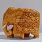 Wooden Very Fine Carved Elephant with Body Carving - Malji Arts