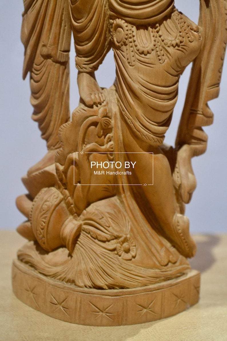 Collective Sandalwood Radha Krishna Love Scene Statue - Malji Arts