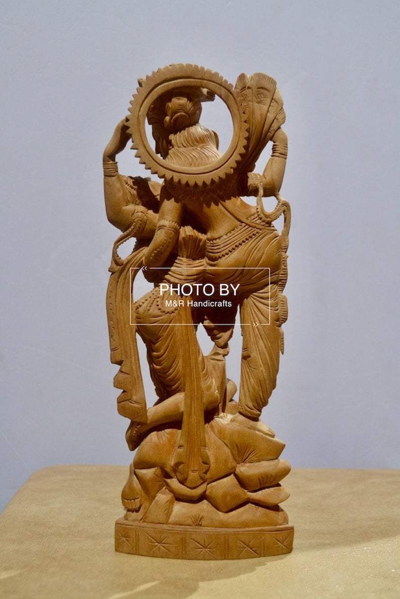 Collective Sandalwood Radha Krishna Love Scene Statue - Malji Arts