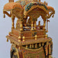 Wooden Fine Hand Painted Royal Big Elephant Ambabari - Malji Arts