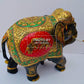 Wooden Fine Hand Painted Royal Elephant - Malji Arts