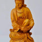 Sandalwood Hand Carved Sitting Lady Buddha Statue - Malji Arts