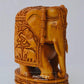 Sandalwood Hand Carved Elephant Statue with base - Malji Arts