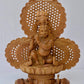 Sandalwood Carved Baby Krishna Statue with Unique Base - Malji Arts