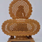 Sandalwood Carved Baby Krishna Statue with Unique Base - Malji Arts