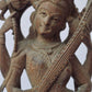 Vintage Sandalwood Carved Rare Goddess Saraswati Statue - Malji Arts