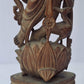 Vintage Sandalwood Carved Rare Goddess Saraswati Statue - Malji Arts