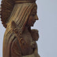 Antique Sandalwood Carved Mother Mary with Infant Jesus statue - Malji Arts