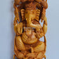 Wooden Fine Carved Ganesha Statue Under Tree - Malji Arts