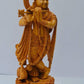 Wooden Very Beautifully Hand Carved Smiling Lord Krishna Statue - Malji Arts