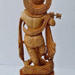 Wooden Very Beautifully Hand Carved Smiling Lord Krishna Statue - Malji Arts