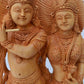 Wooden beautifully hand carved radha krishna statue - Malji Arts