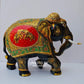 Wooden Fine Hand Painted Royal Elephant - Malji Arts