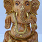 Wooden Hand Painted Baby Ganesha Statue - Malji Arts
