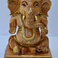 Wooden Hand Painted Baby Ganesha Statue - Malji Arts