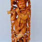 Wooden fine carved baby krishna statue - Malji Arts