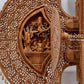 Sandalwood Krishna Decorative Hand Fan- 3 Opening Windows - Malji Arts