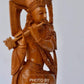 Sandalwood Very Fine Carved Sitting Lord Krishna Statue - Malji Arts
