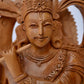 Sandalwood Very Fine Carved Sitting Lord Krishna Statue - Malji Arts