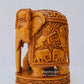Sandalwood Hand Carved Elephant Statue with base - Malji Arts