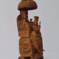 Vintage Sandalwood Carved Royal Elephant Ambabari Statue - Malji Arts